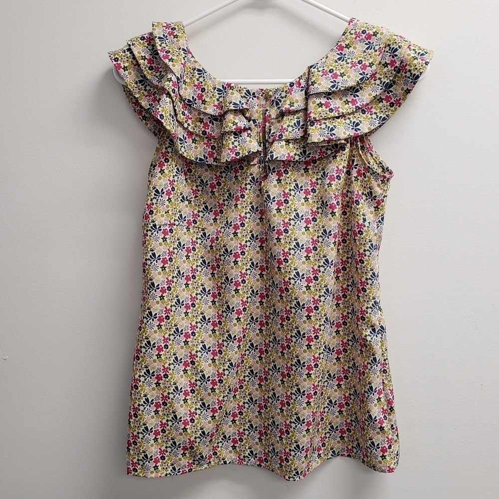 Liberty of London for Target Womens Ruffled Floral Top Size XS